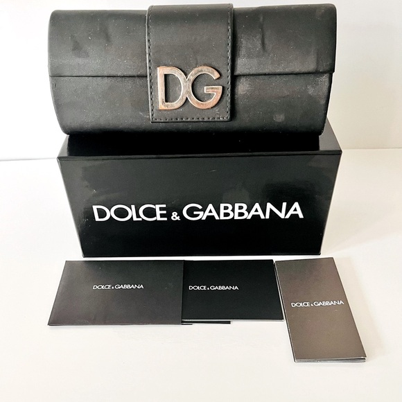 Dolce & Gabbana sunglass/eyeglass case and box with care/ authenticity cards - Picture 2 of 6